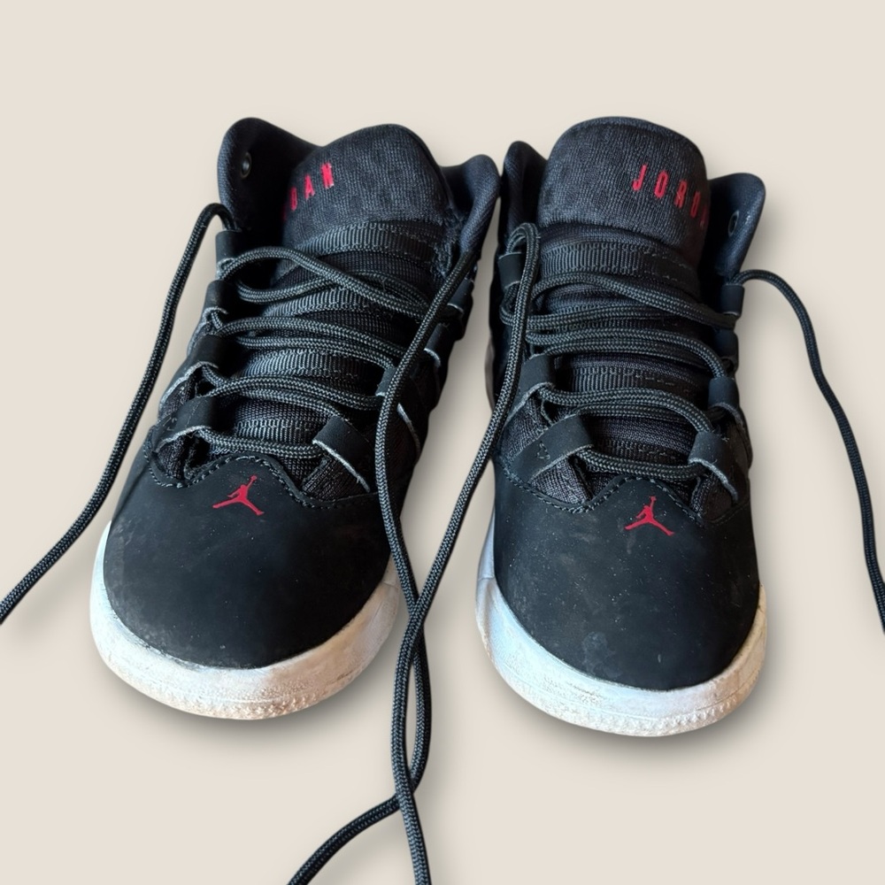 Jordan Kids Black and Red Sneakers